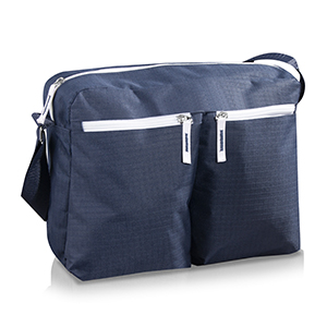 Borsa weekend in tessuto ripstop Legby Vagamondo TAORMINA M19202 - Blu Navy - Bianco