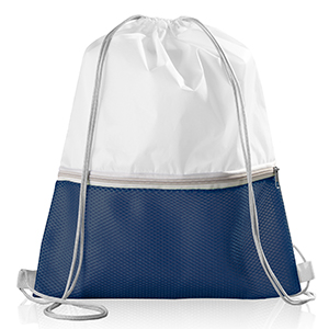 Zainetto sacca personalizzato con tasca in rete Legby S'Bags ISI-MESH M19554 - Blu Navy