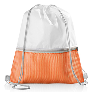 Zainetto sacca personalizzato con tasca in rete Legby S'Bags ISI-MESH M19554 - Arancio