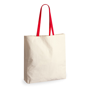 Shopping bag pubblicitaria in cotone 220gr cm 38x42x8 Legby S'Bags KOBE M20054 - Naturale - Rosso