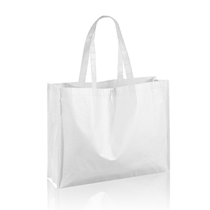 Shopper ecologica in rpet laminato cm 45x35x12 Legby S'Bags RPET-03 M20062 - Bianco