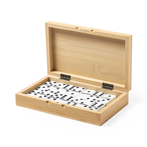 Domino in bamboo con 28 pezzi LANDERS MKT1027 - Neutro