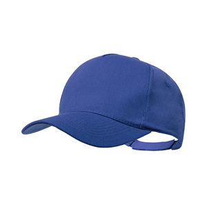 Cappellino baseball personalizzato in cotone riciclato 5 pannelli PICKOT MKT1032 - Blu