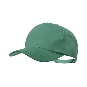 Cappellino baseball personalizzato in cotone riciclato 5 pannelli PICKOT MKT1032 - Verde
