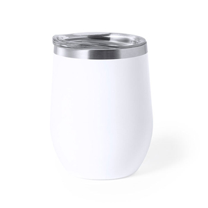 Bicchiere acciaio doppio strao 350 ml BOBBY MKT1047 - Bianco