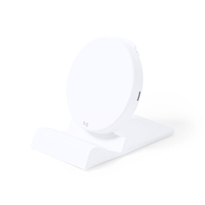 Caricabatterie wireless personalizzato LOMEN MKT1083 - Bianco