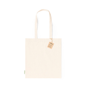 Shopper personalizzata in cotone organico 140gr cm 38x42 RUMEL MKT1173 - Naturale