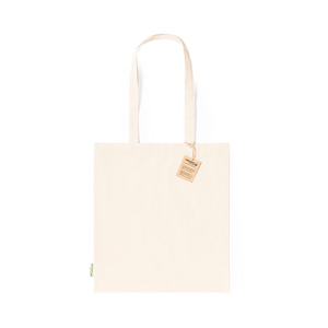 Shopper personalizzata in cotone organico 180gr cm 38x42 FIZZY MKT1174 - Naturale