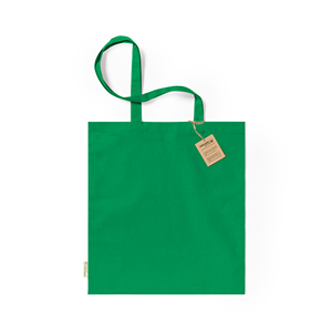 Shopper personalizzata in cotone organico 140gr cm 38x42 KLIMBOU MKT1175 - Verde