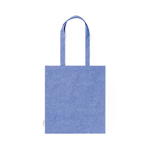 Shopper pubblicitaria in cotone riciclato 140gr cm 38x42 RASSEL MKT1176 - Blu