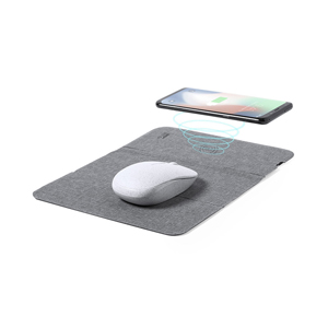 Mousepad personalizzato in RPET con caricatore wireless KIMY MKT1194 - Grigio