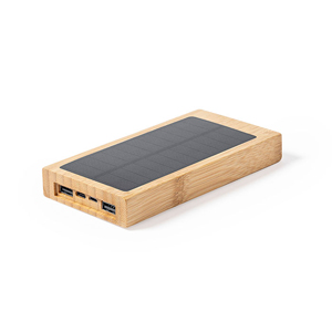 Power bank wireless da 10000mAh in bamboo DIUK FSC MKT1234 - Neutro