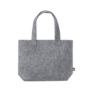 Shopper ecologica in feltro di rpet cm 42x31x11,5 FLAVUX MKT1249 - Grigio