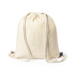 String bag personalizzata in cotone SANFER FAIRTRADE MKT1267 - Naturale