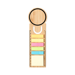 Set post-it in legno con righello e segnalibro TECIN MKT1295 - Neutro