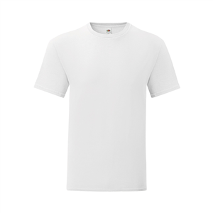T-Shirt personalizzata uomo bianca in cotone 140gr Fruit of the Loom ICONIC MKT1316 - Bianco