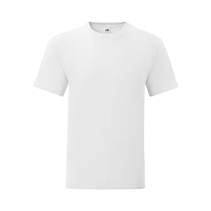 T-Shirt personalizzata uomo bianca in cotone 140gr Fruit of the Loom ICONIC MKT1316 - Bianco