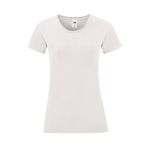 T-shirt personalizzabile donna bianca in cotone 140 gr Fruit of the Loom ICONIC MKT1317 - Bianco