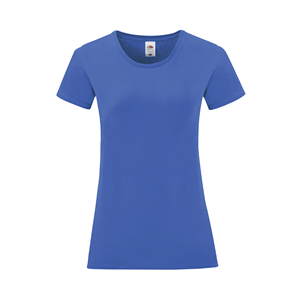 T shirt personalizzabile donna in cotone 150 gr Fruit of the Loom ICONIC MKT1325 - Blu