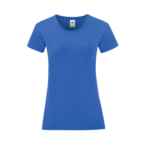 T shirt personalizzabile donna in cotone 150 gr Fruit of the Loom ICONIC MKT1325 - Blu