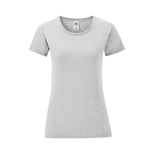 T shirt personalizzabile donna in cotone 150 gr Fruit of the Loom ICONIC MKT1325 - Grigio