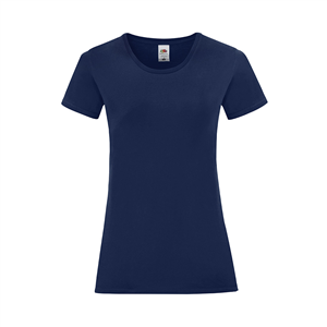 T shirt personalizzabile donna in cotone 150 gr Fruit of the Loom ICONIC MKT1325 - Blu Navy