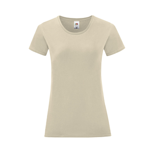 T shirt personalizzabile donna in cotone 150 gr Fruit of the Loom ICONIC MKT1325 - Naturale