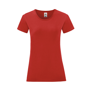 T shirt personalizzabile donna in cotone 150 gr Fruit of the Loom ICONIC MKT1325 - Rosso