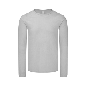 Maglietta pubblicitaria uomo manica lunga in cotone 150 gr Fruit of the Loom ICONIC LONG SLEEVE T MKT1330 - Grigio