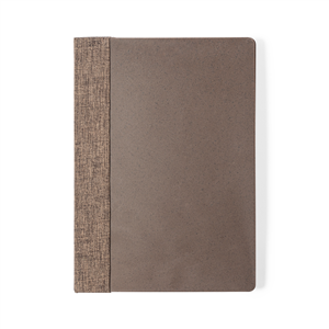 Quaderno ecologico personalizzato con copertina in buccia di caffe in formato A5 LANDO MKT1414 - Marrone