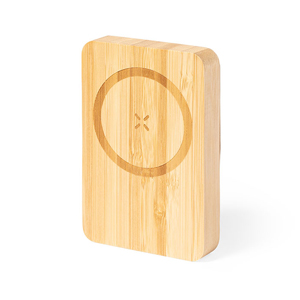 Power bank wireless da 5000mAh in bamboo e sughero DOBSON MKT1424 - Neutro