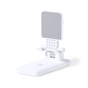 Base di ricarica personalizzata con supporto per smartphone CHEVIOT MKT1428 - Bianco