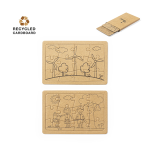 Set 2 puzzles in cartone riciclato CLAVIER MKT1517 - Neutro