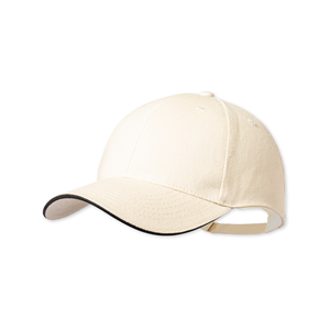 Cappellino baseball personalizzato in cotone 6 pannelli LINNEA MKT1535 - Naturale