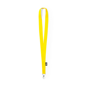 Laccio da collo lanyard in rpet LORIET MKT1544 - Giallo