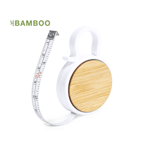 Flessometro 1m in bamboo e ABS LUSIM 1M MKT1577 - Bianco