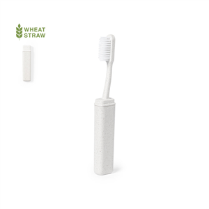 Spazzolino da denti pieghevole in fibra di grano DUNCAN MKT1639 - Naturale