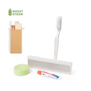 Set viaggio pettine saponetta spazzolino e dentifricio ESSENTIAL KIT MKT1643 - Neutro