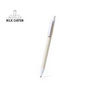 Penna personalizzabile in cartone del latte riciclati ROLIOK MKT1677 - Naturale
