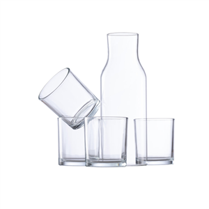 Set caraffa e 4 bicchieri in vetro MALISTER MKT1704 - Neutro