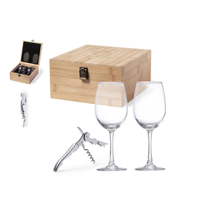 Set vino con 2 calici cavatappi e apribottiglia NEIDER MKT1707 - Neutro