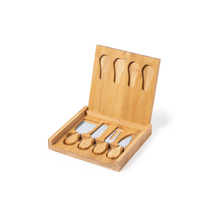 Set formaggi 4 pezzi in bamboo WAYNE MKT1712 - Neutro