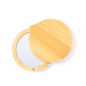Specchio da borsetta in bamboo SUSIL MKT1718 - Neutro