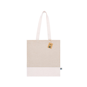 Shopper personalizzabile in cotone 140gr cm 37x41 ANNET FAIRTRADE MKT1753 - Naturale