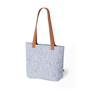 Shopper ecologica in feltro di rpet cm 42x30x10 KOMPUL MKT1813 - Grigio