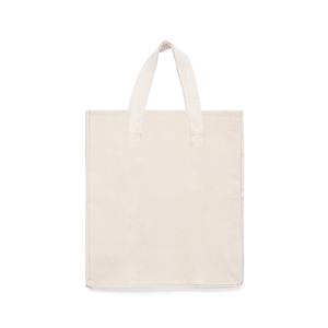 Shopping bag personalizzabile con chiusura a bottone in cotone 315gr cm 36x42x20,5 WALVIX XL MKT1821 - Neutro