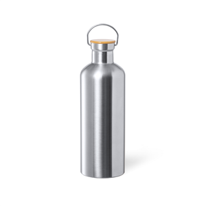 Bottiglia termica acciaio con dettagli legno 1,5 L GERTOK MKT1860 - Platino