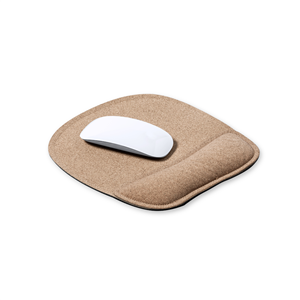 Tappetino mouse personalizzabile in sughero con poggia polso KAISHEN MKT1870 - Neutro