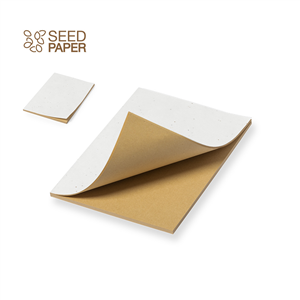 Quaderno ecologico personalizzato con copertina piantabile con semi di petunia in formato A5 MAIWEN MKT1887 - Bianco