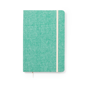 Quaderno personalizzato con copertina in cotone riciclato in formato A5 CHANCY MKT1889 - Verde